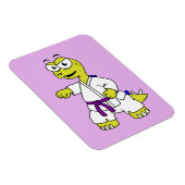 Magnet Flexible Illustration D'Un Stégosaurus Pratiquant Le Karaté (Côté Droit)