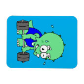 Magnet Flexible Illustration D'Un Tricératops Poids De Levage. (Horizontal)