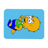 Magnet Flexible Illustration D'Un Tricératops Runner. (Horizontal)