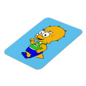 Magnet Flexible Illustration D'Un Tricératops Runner. (Côté Gauche)