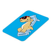 Magnet Flexible Illustration D'Un Tyrannosaurus Rex Bain De Soleil (Côté Gauche)
