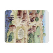 Magnet Flexible Illustration d'un village natif américain (Horizontal)