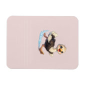 Magnet Flexible Illustration d'une aventure heureuse d'autruche mi (Horizontal)