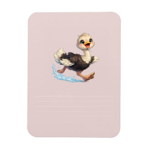 Magnet Flexible Illustration d'une aventure heureuse d'autruche mi