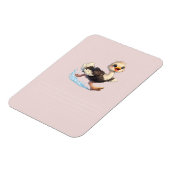 Magnet Flexible Illustration d'une aventure heureuse d'autruche mi (Côté Gauche)