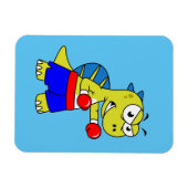 Magnet Flexible Illustration D'Une Boxe De Spinosaurus. (Horizontal)