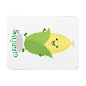 Magnet Flexible Illustration d'une caricature de maïs joyeux (Horizontal)