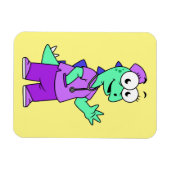 Magnet Flexible Illustration D'Une Infirmière Stegosaurus. (Horizontal)