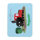 Magnet Flexible Illustration d'une locomotive à vapeur mûre (Vertical)