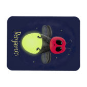 Magnet Flexible Illustration d'une luciole à éclair mignon (Horizontal)