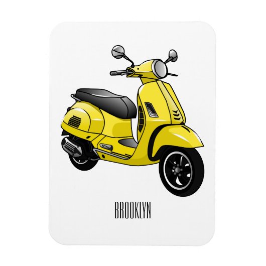 Magnet Flexible Illustration d'une moto cyclable (Vertical)