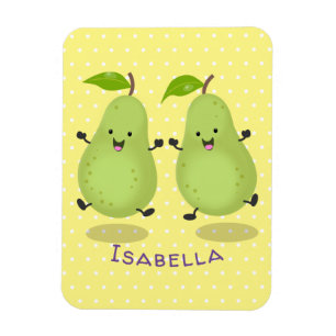 Magnet Flexible Illustration d'une paire de poires mignonne
