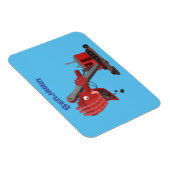 Magnet Flexible Illustration d'une pelle à vapeur rouge mou (Côté Droit)