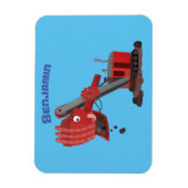 Magnet Flexible Illustration d'une pelle à vapeur rouge mou (Vertical)