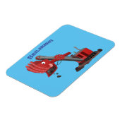 Magnet Flexible Illustration d'une pelle à vapeur rouge mou (Côté Gauche)