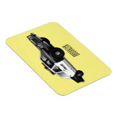Magnet Flexible Illustration d'une voiture de police (Côté Droit)