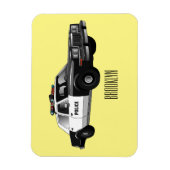 Magnet Flexible Illustration d'une voiture de police (Vertical)