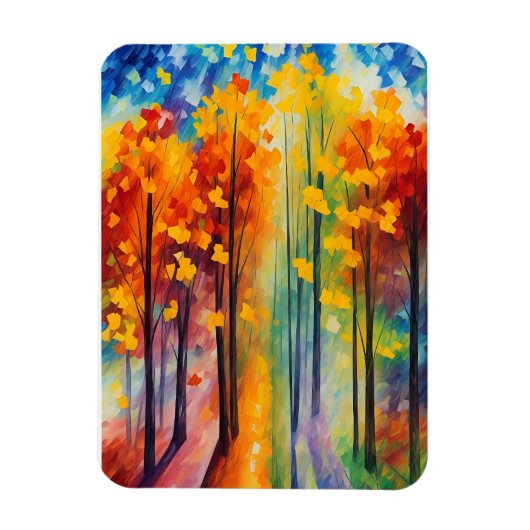 Magnet Flexible illustration forestière colorée (Vertical)