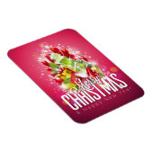Magnet Flexible Illustration graphique moderne de Noël rouge (Côté Droit)