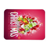 Magnet Flexible Illustration graphique moderne de Noël rouge (Horizontal)