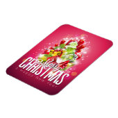 Magnet Flexible Illustration graphique moderne de Noël rouge (Côté Gauche)