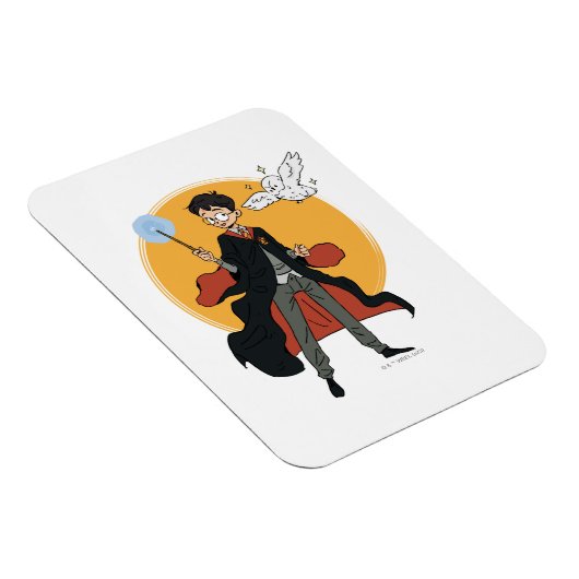 Magnet Flexible Illustration HARRY POTTER™ et Hedwig (Côté Droit)