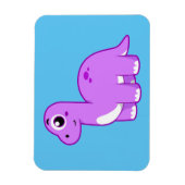 Magnet Flexible Illustration Mignonne D'Un Brontosaurus Dinosaure. (Vertical)