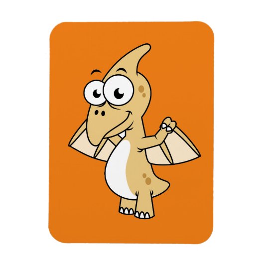 Magnet Flexible Illustration Mignonne D'Un Pterodactyl. 2 (Vertical)