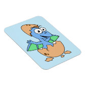 Magnet Flexible Illustration Mignonne D'Une Éclosion De Ptérodacty (Côté Droit)