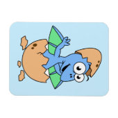 Magnet Flexible Illustration Mignonne D'Une Éclosion De Ptérodacty (Horizontal)