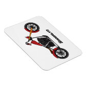 Magnet Flexible Illustration motocyclette de style hélicoïdal (Côté Droit)