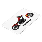 Magnet Flexible Illustration motocyclette de style hélicoïdal (Côté Gauche)