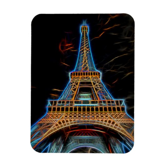 Magnet Flexible Illustration of Eiffel Tower - Paris, France (Vertical)