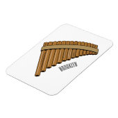 Magnet Flexible Illustration Pan flûte / panpipes (Côté Gauche)