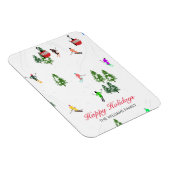 Magnet Flexible Illustration personnalisée des vacances de ski en  (Côté Droit)