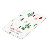 Magnet Flexible Illustration personnalisée des vacances de ski en  (Côté Gauche)