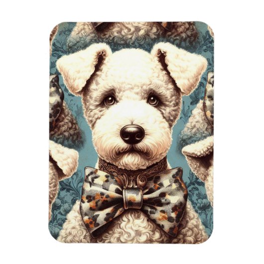 Magnet Flexible Illustration Retro Bedlington Terrier (Vertical)