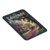 Magnet Flexible Illustration rétro de calèche à cheval de Savannah (Côté Droit)
