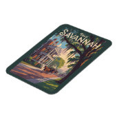 Magnet Flexible Illustration rétro de calèche à cheval de Savannah (Côté Gauche)