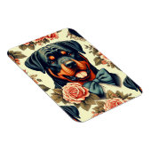 Magnet Flexible Illustration Retro Rottweiler (Côté Droit)
