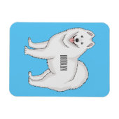 Magnet Flexible Illustration Samoyed dog (Horizontal)