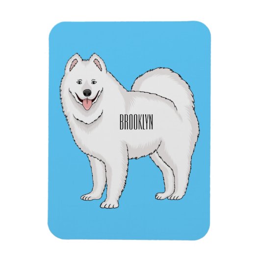 Magnet Flexible Illustration Samoyed dog (Vertical)