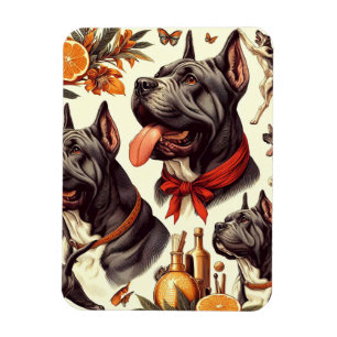 Magnet Flexible Illustration vintage Cane Corso