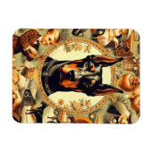 Magnet Flexible Illustration vintage Doberman (Horizontal)