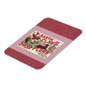 Magnet Flexible Illustration Vintage du Père Noël (Côté Gauche)