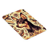 Magnet Flexible Illustration vintage Pinscher (Côté Droit)