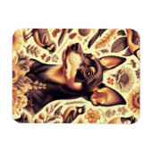 Magnet Flexible Illustration vintage Pinscher (Horizontal)
