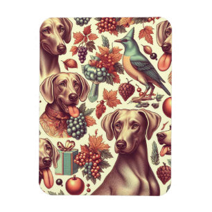Magnet Flexible Illustration vintage sans fil Weimaraner