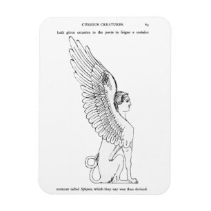Magnet Flexible Illustration vintage Sphinx