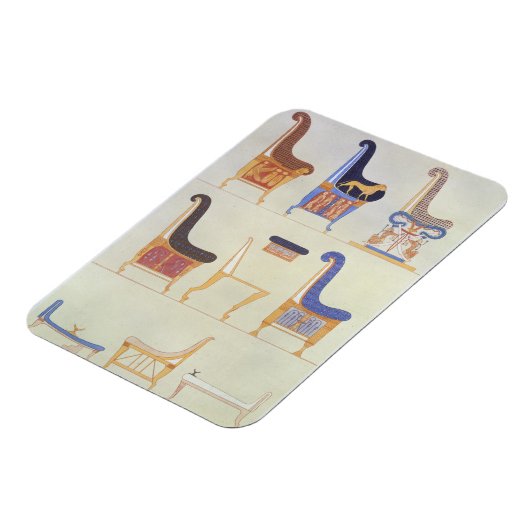 Magnet Flexible Illustrations de divers sièges et armchai peints (Côté Gauche)